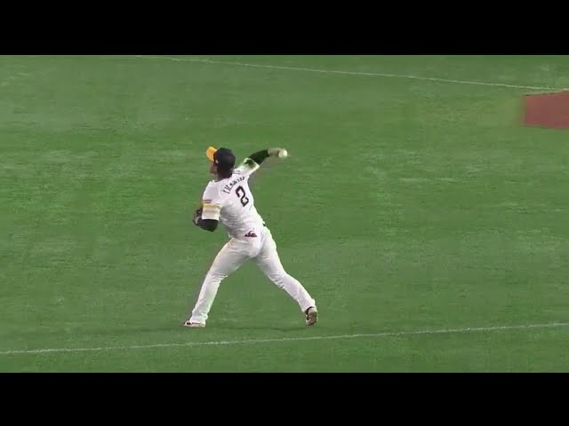【4回表】ホークス・今宮 慌てずバウンドを合わせて1塁へ!! 2018/6/12 H-G