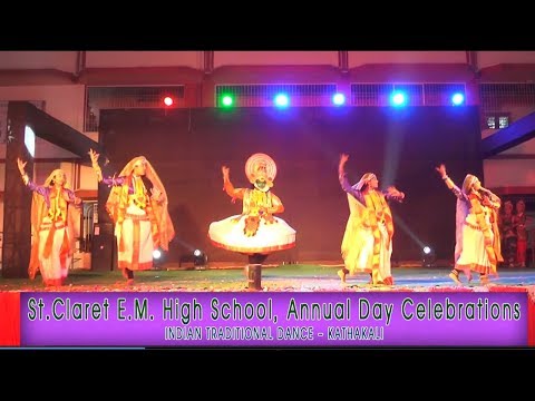 03 INDIAN CLASSICAL DANCE (KATHAKALI) ANNUAL DAY CELEBRATIONS - 2018 ST.CLARET SCHOOL NARASANNAPETA