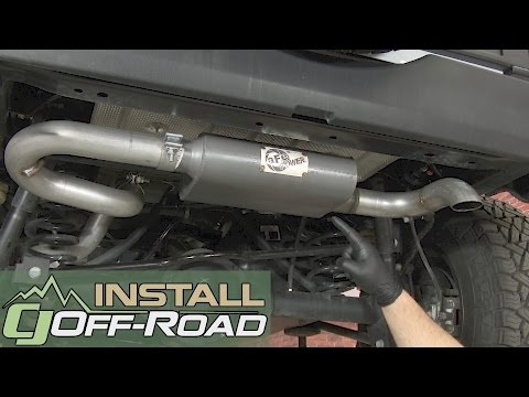 Jeep Wrangler JK aFe Axle-Back System 2-1/2" Scorpion Aluminized Steel 2007-2018 Installation