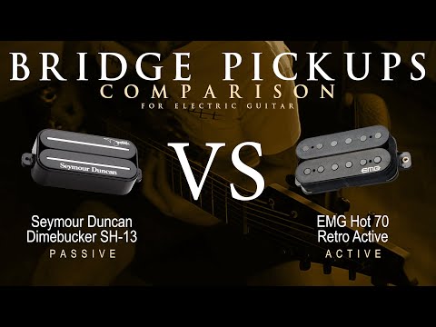 Seymour Duncan DIMEBUCKER SH-13 vs EMG HOT 70 RETRO ACTIVE - Bridge Guitar Pickup Comparison Demo