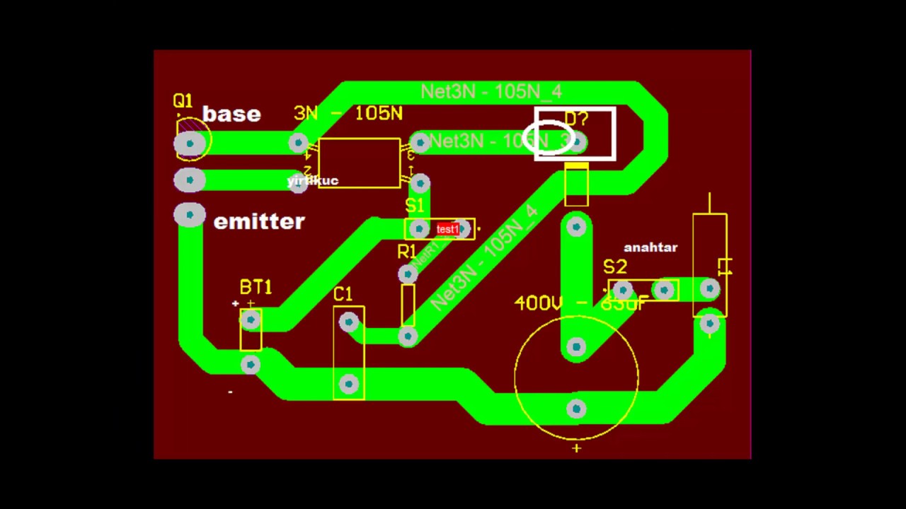 PCB layout for the EMP generator circuit