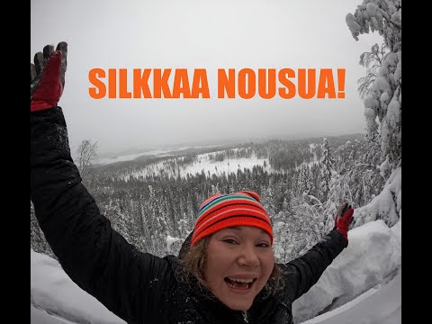 Towards the hill and back down too fast! Snowy Kupson Kutsu invites skiers to the lookout spot