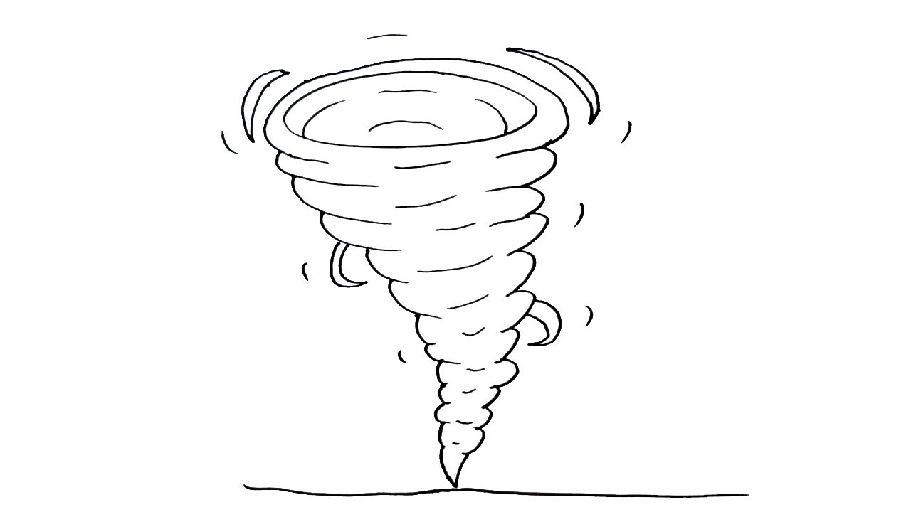 How to Draw a Tornado - Weather Phenomena