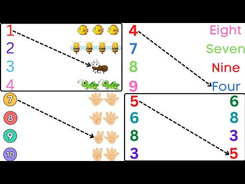 123 numbers matching | math worksheet for lkg ukg class | toppo kids