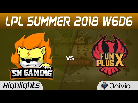 SNG vs FPX Highlights Game 1 LPL Mùa hè 2018 W6D6 Suning Gaming vs funPlus Phoenix bởi Onivia Part
