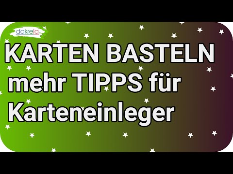 Kartenbasteln Grundanleitung Karteninlay / Karteneinleger mehr Ideen / TIPPS Folge 2 (deutsch)