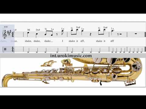 Lezioni di Sassofono Tenore Taylor Swift Shake It Off Melodia Tutorial Spartito Imparare Insegnante