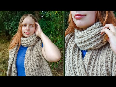 Schal stricken super einfach und ganz schnell gestrickt