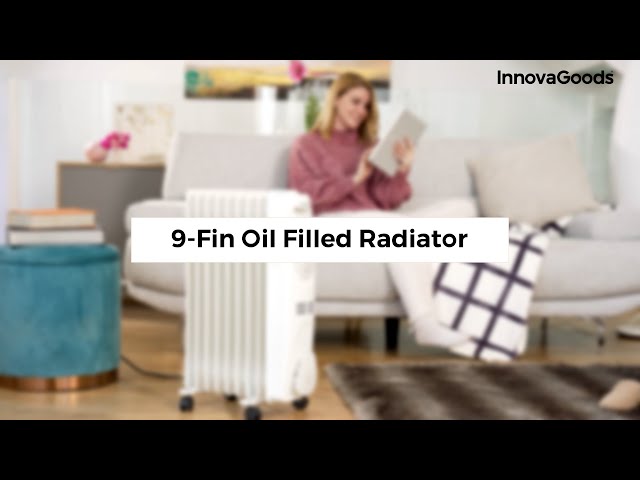 Ölradiator InnovaGoods Oinine 2000W 9 Elemente Weiß Mobil Überhitzungsschutz video