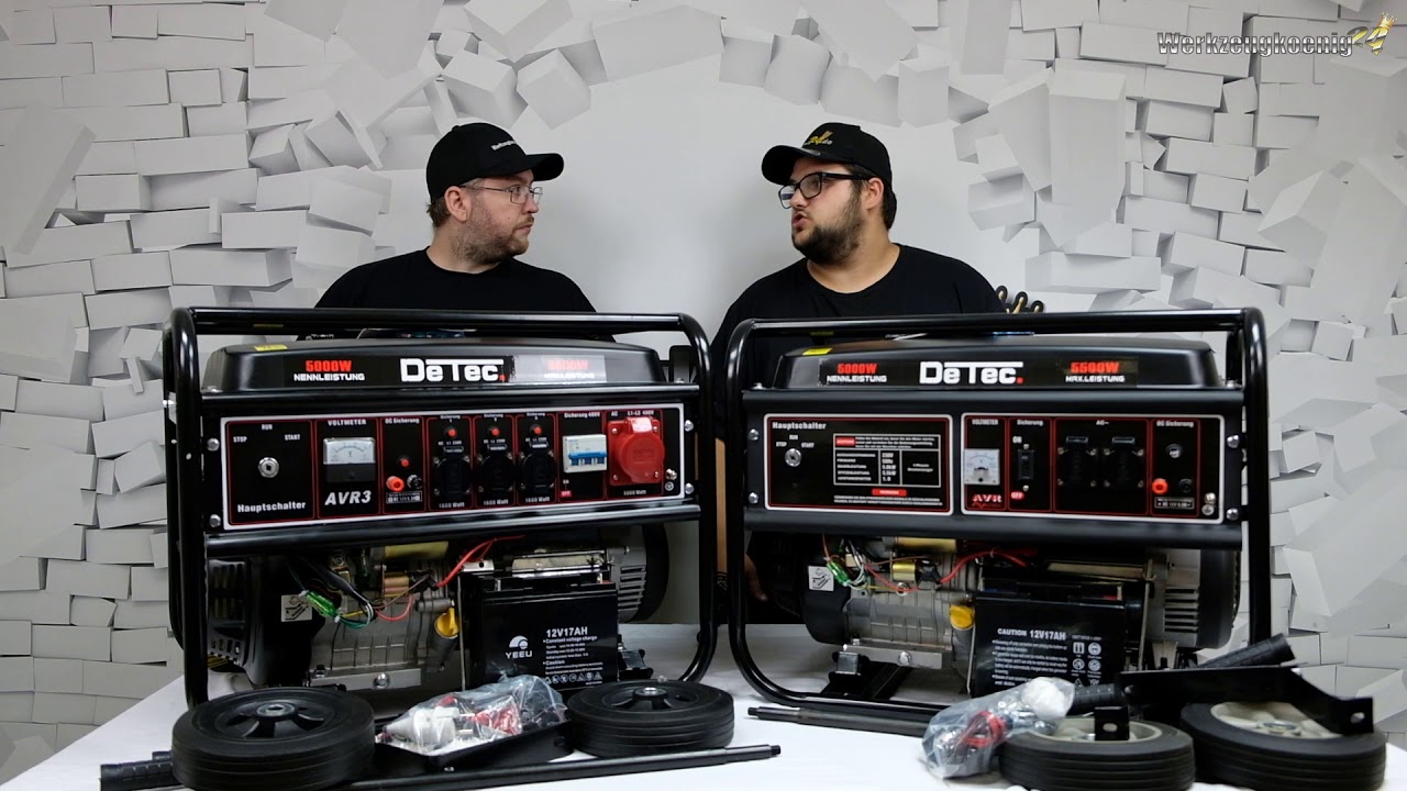 DeTec. DT-LB6500 - Benzin Stromerzeuger 5500 Watt 230V & 400V mit E-Start