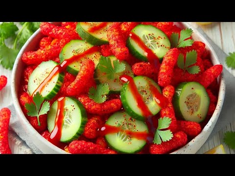 flamin'hot cheeto salad recipe😋 shorts