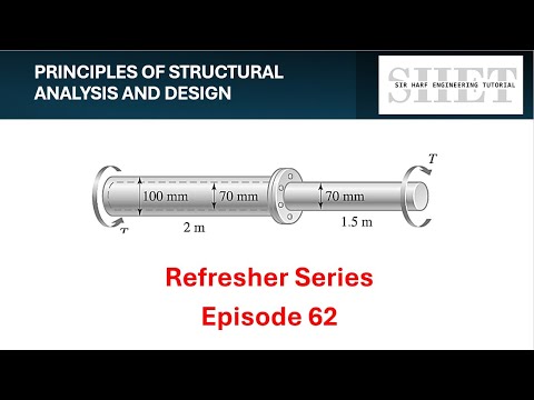 PSAD Refresher 62: Torsional Stress in Hollow and Solid Shaft | Flange-bolt Coupling