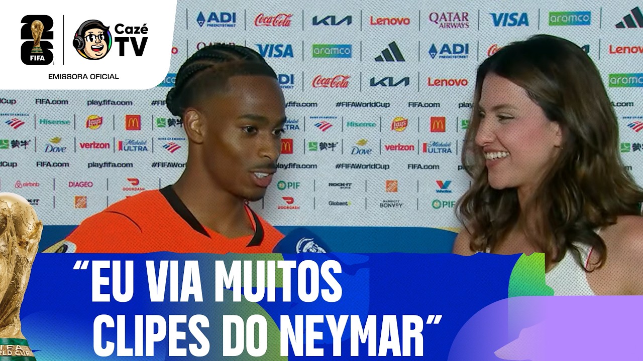 FÃ DO NEYMAR? SUMMERVILLE FALA COM A CAZÉTV APÓS HOLANDA X JAPÃO | COPA DO MUNDO FIFA™ 2026