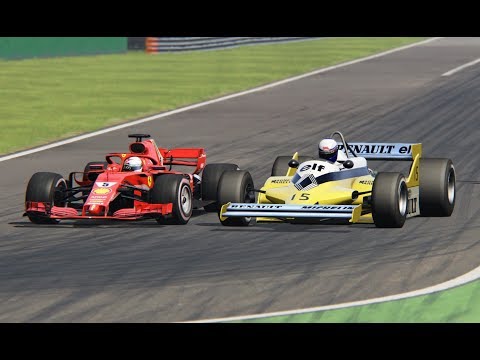 Ferrari F1 2018 vs Renault F1 1981 - Monza