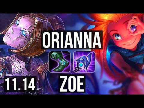 ORIANNA vs ZOE (MID) | 1/0/10, Rank 9 Ori | EUW Challenger | v11.14