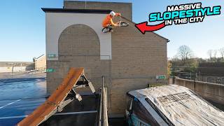 BUILDING 4 MASSIVE URBAN MTB SLOPESTYLE FEATURES IN THE CITY!