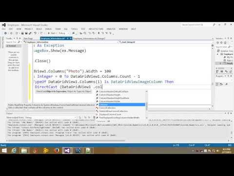 Visual Basic Net Tutorial with MySql database 21 Adjust Height and Width Image in DataGridView