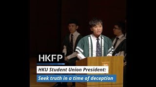 'Seek truth in a time of deception' urges HKU Student Union President