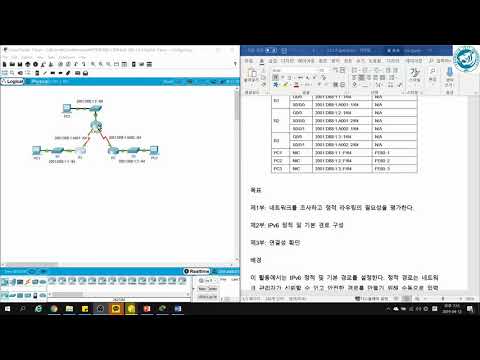 [CCNA 2]PT 2.2.4.4 Packet Tracer - Configuring IPv6 Static and Default Routes(ver.KOR)