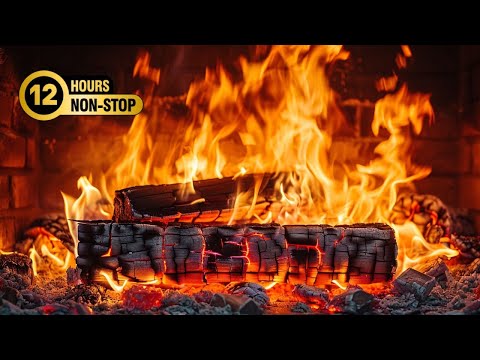 Fireplace with Crackling Fire Sounds 🔥 Cozy Fireplace 4K. Fireplace Noises for Sleep