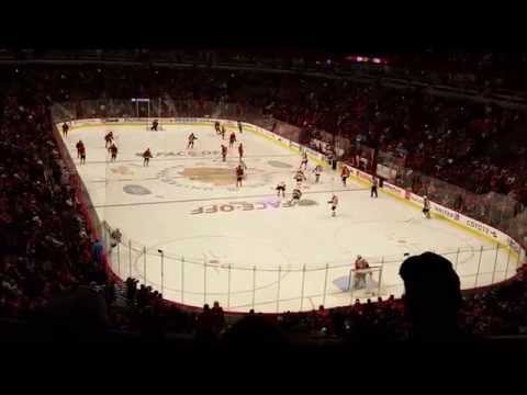 Blackhawks and Panthers Warming Up 10-22-15