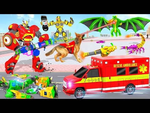 Ambulance Robot Car Games-Android Gameplay #2024