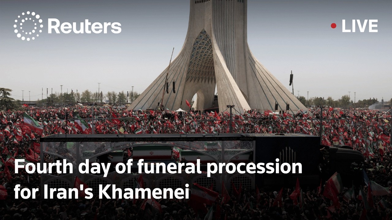 Video | LIVE: Fourth day of funeral procession for Iran's Khamenei