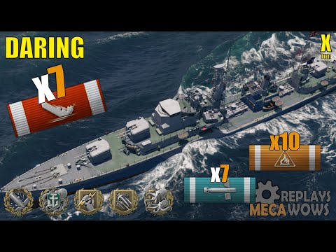 Destroyer Daring 7 Kills & 216k Damage | World of Warships Gameplay