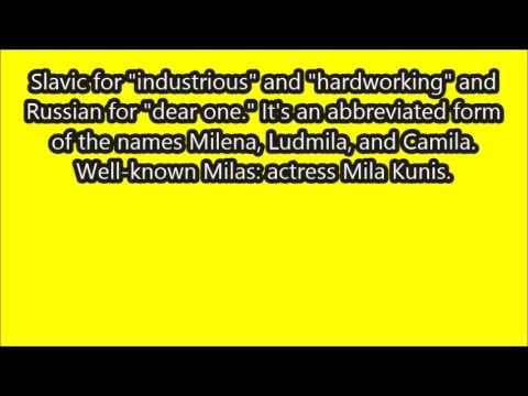 Meaning Of The Name Mila