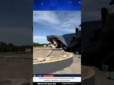 Ráfagas de 170 km/h causan destrozos en Etruria: sin víctimas pero con severos daños