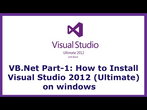 VB.Net Part-1: How to Install Visual Studio 2012 (Ultimate) on windows