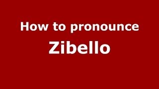 How to pronounce Zibello