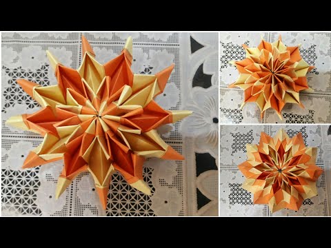 How to Make Paper Moving Fireworks-Origami Fireworks-DIY Christmas Decoration-Origami Magic Circle