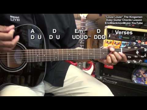 How To Play LOUIE LOUIE For DUMMIES The Kingsman 1963 Guitar Lesson @EricBlackmonGuitar