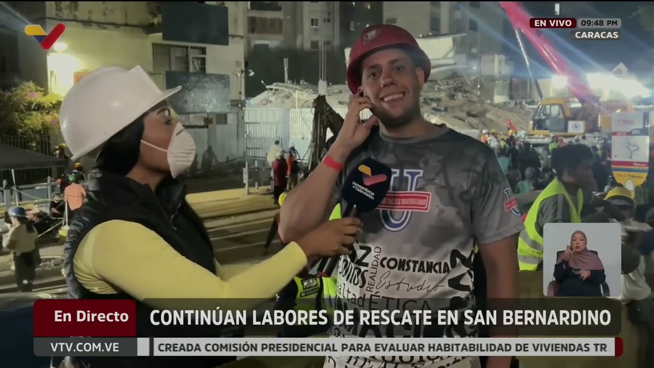 Continúa remoción de escombros en Edif. Santa Rita en San Bernandino