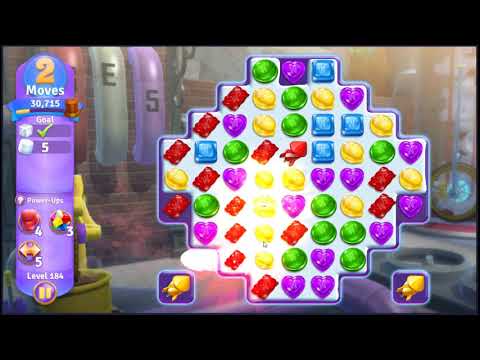 Wonka's World of Candy Level 184 - NO BOOSTERS + FULL STORY 🍫 | SKILLGAMING ✔️