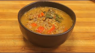 Lentil Soup Recipe - vegan soup - vegetable soup with lentils - how to cook lentils - healthy soup