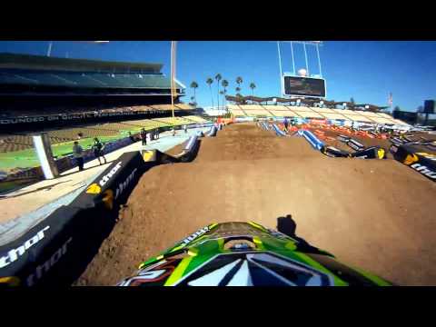 GoPro HD:  Broc Tickle Practice - LA Monster Energy Supercross 2011