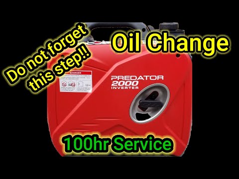 Predator 2000 Oil change and 100hr 6 month service Don't forget this part!!
