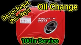 Predator 2000 Oil change and 100hr 6 month service Don't forget this part!!