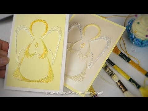 DIY - Carte à broder - ANGE de NOËL (Modèle à imprimer)
