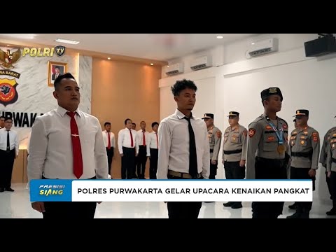 POLRES PURWAKARTA GELAR UPACARA KENAIKAN PANGKAT &amp; PEMBERIAN PENGHARGAAN POLISI BERPRESTASI