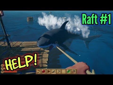 ATTACKING A SHARK! - Raft #1