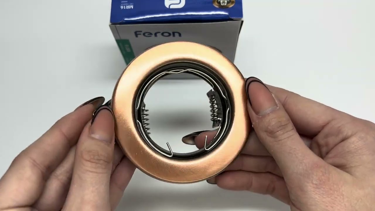 Врізний точковий світильник FERON DL10 MR-16 антична мідь 15207