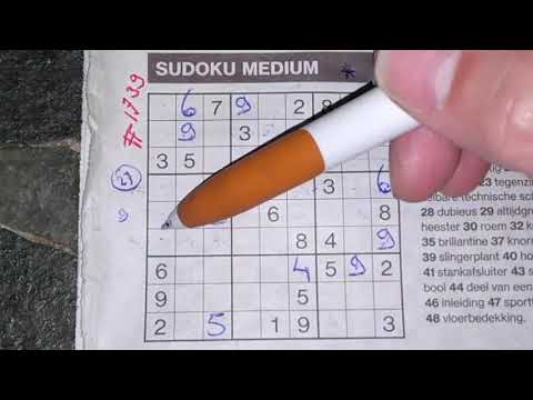 New week, new puzzle! (#1739) Medium Sudoku puzzle. 10-12-2020