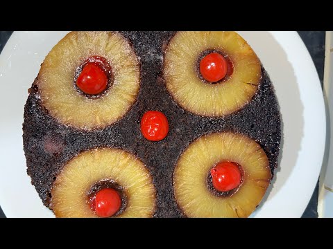 BLACK CAKE PINEAPPLE UPSIDE DOWN 🇯🇲 CHRISTMAS FRUIT CAKE, FRUIT, RUM CAKE, EASY RECIPE
