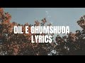 Dil e Ghumshuda OST |Lyrics| Nabeel Shaukat Ali