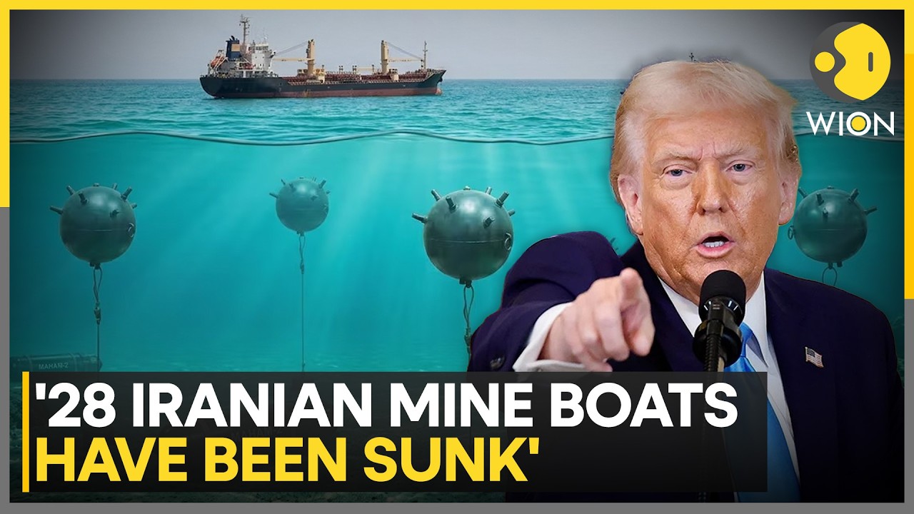 Hormuz Showdown: Trump Says 28 Iranian Mine Boats Sunk, US Clears Key Shipping Route | WION