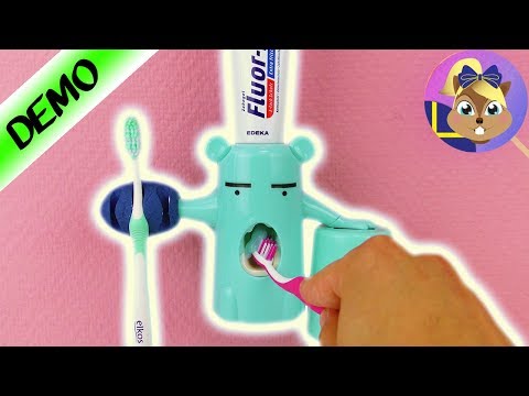 Demo: Tandborsthållare som spottar ut tandkräm