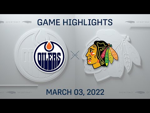 NHL Highlights | Oilers vs. Blackhawks - Mar. 3, 2022